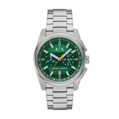 Silver for Armani Exchange Chronograph Stainless Steel Watch