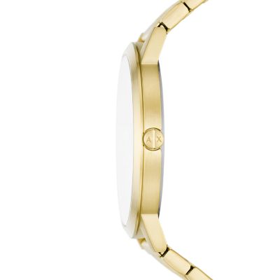Watch - Stainless Exchange Steel Watch AX2871 Armani Station Two-Hand Gold-Tone -