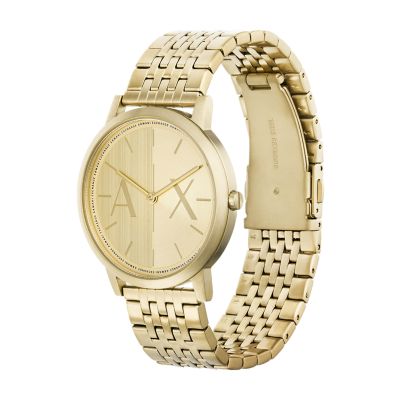 Armani Exchange Two-Hand Gold-Tone Stainless Steel Watch - AX2871