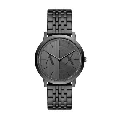 Armani Exchange Station Watch Stainless - Steel - Black Two-Hand Watch AX2872