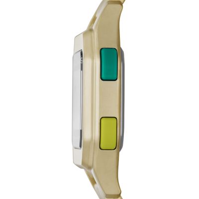 armani exchange digital watch gold