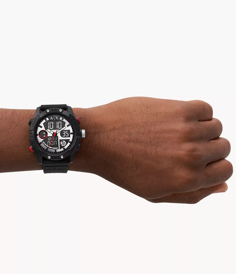 Armani Exchange analogue-Digital Black Silicone Watch - AX2960 - Watch  Station