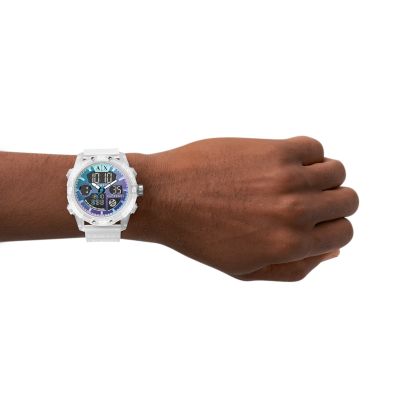Armani Exchange Analog-Digital Clear Silicone - Watch AX2963 Station - Watch
