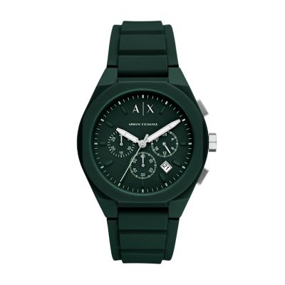 Armani Exchange Chronograph Green Silicone Watch - AX4163 - Watch 