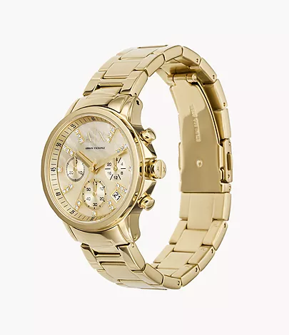 Armani Exchange Chronograph Gold-Tone Stainless Steel Watch - AX4327 -  Watch Station