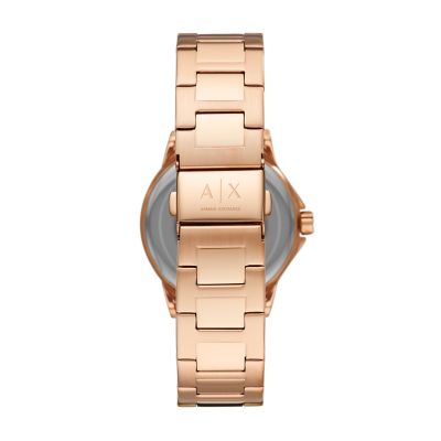 Armani Exchange Three-Hand Rose Gold 