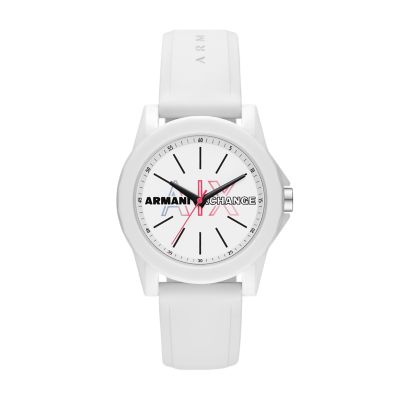 Armani exchange discount watch white