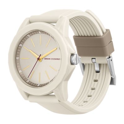 Watch - Watch Armani Three-Hand Gray Station - Exchange Silicone AX4375