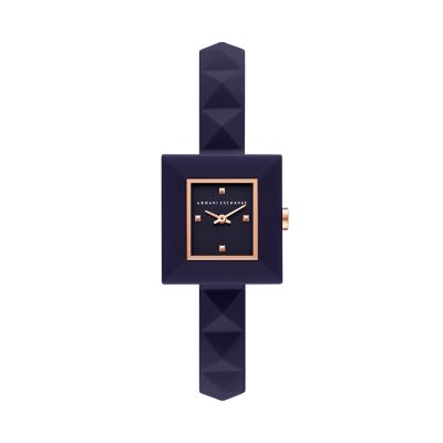 Armani Exchange Two-Hand Purple Silicone Watch - AX4403 - Watch Station