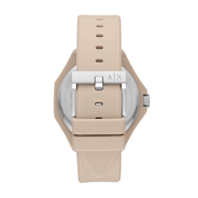 Armani Exchange Three Hand Nude Silicone Watch AX4603 Watch