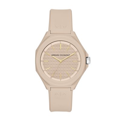 Armani Exchange Three-Hand Nude Silicone Watch - AX4603 - Watch