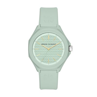 Armani Exchange Three-Hand White Silicone Watch - AX4602 - Watch