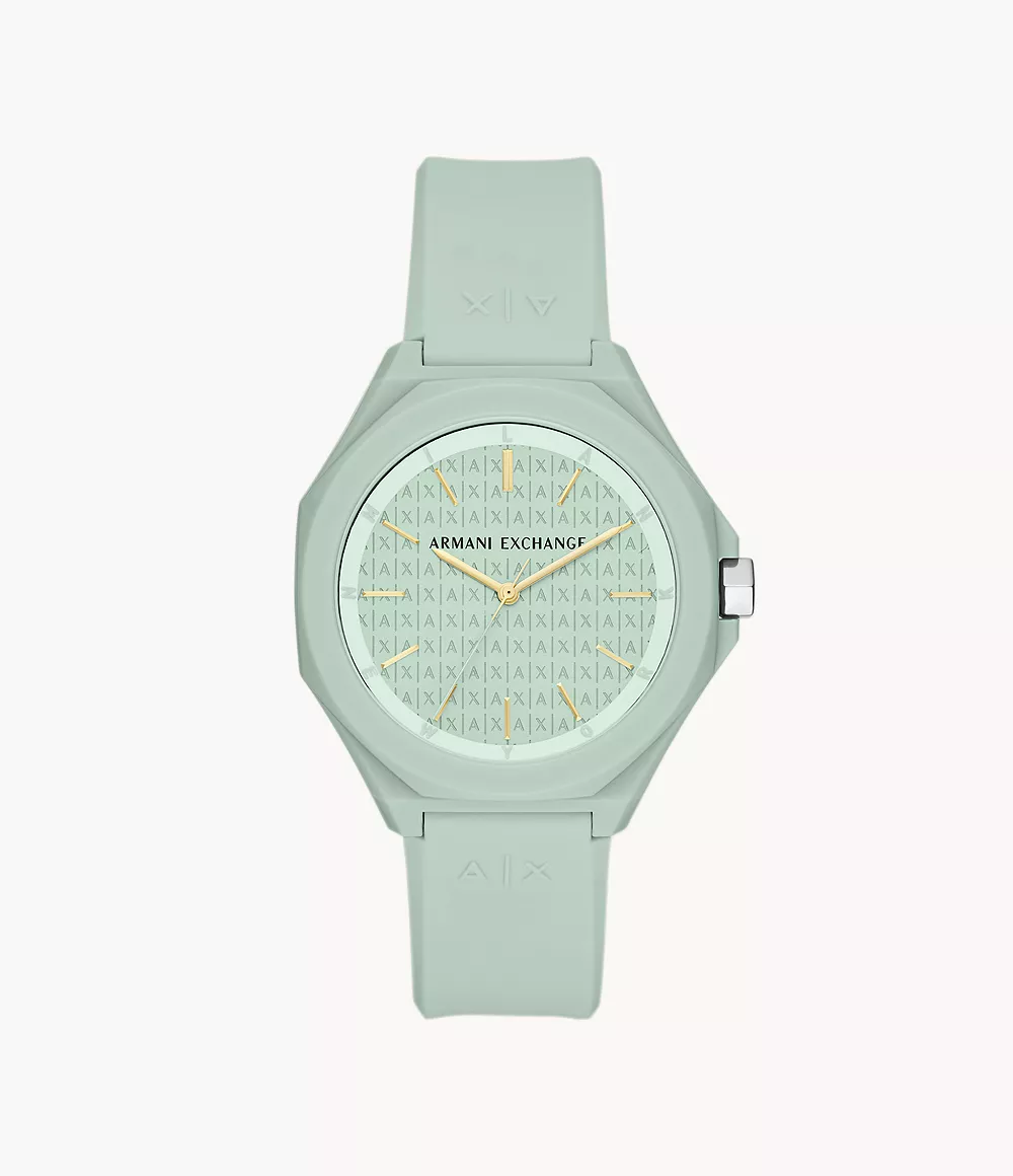 Armani Exchange Three-Hand Black Silicone Watch - AX4600 - Watch Station | Quarzuhren