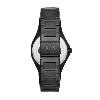 Armani Exchange Three-Hand Black Stainless Steel Watch - AX4609