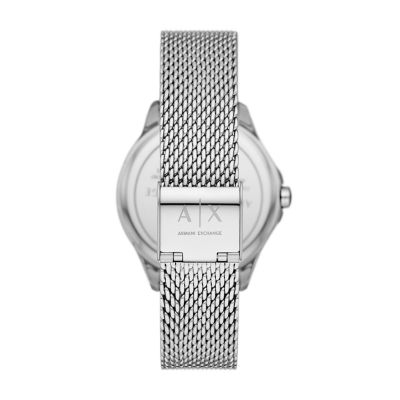 Armani Exchange Three-Hand Stainless Steel - Watch - AX5273 Mesh Watch Station