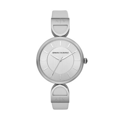 Armani Exchange Three-Hand - Watch Watch Matte - Leather Gray AX5329 Station