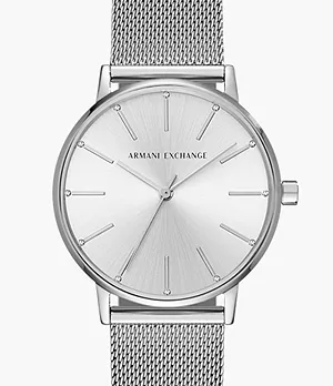 Armani Exchange Three-Hand Steel Watch