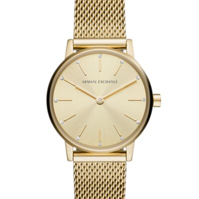 Armani Exchange Two-Hand Gold-Tone Stainless Steel Watch