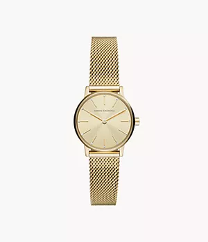 Armani Exchange Two-Hand Gold-Tone Stainless Steel Watch