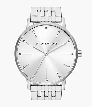 Armani Exchange Three-Hand Stainless Steel Watch