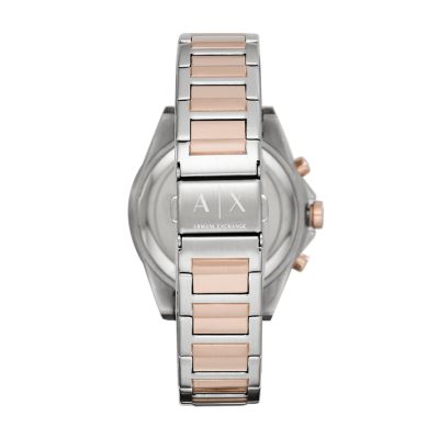armani exchange two tone watch