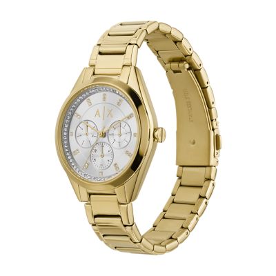 Armani Exchange Multifunction Gold-Tone Stainless Steel Watch - AX5657 -  Watch Station