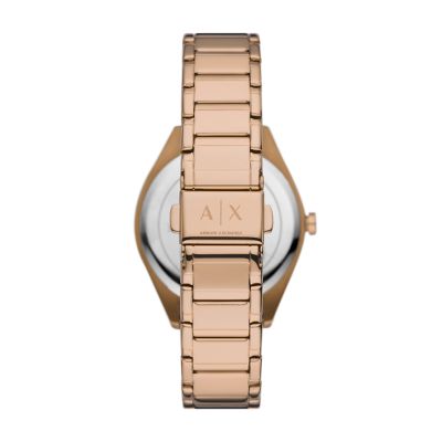 Armani Exchange Multifunction Rose Gold-Tone Stainless Steel Watch