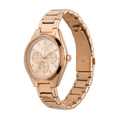 Armani Exchange Multifunction Rose Gold-Tone Stainless Steel Watch - AX5658  - Watch Station