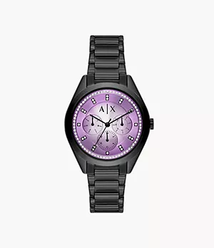 Armani Exchange Multifunction Black Stainless Steel Watch
