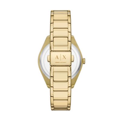 Exchange Watch Station AX5661 Multifunction Stainless Watch Steel Armani Gold-Tone - -