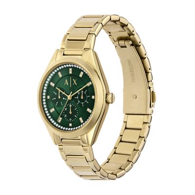 Watch Stainless Armani Gold-Tone AX5661 Station Steel - Watch Multifunction Exchange -