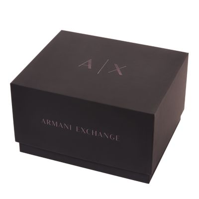 Armani Exchange Three-Hand Date Black Stainless Steel Watch and Bracelet  Gift Set - AX7101 - Watch Station