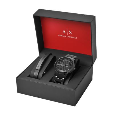 red armani exchange watch