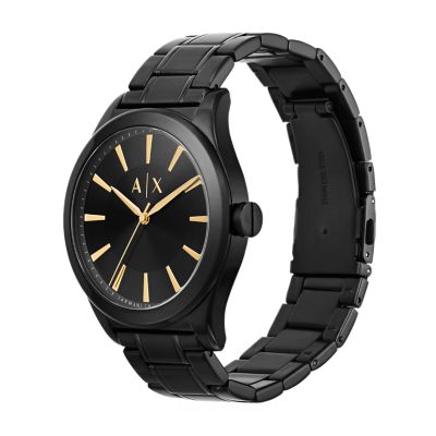 Armani Exchange Three-Hand Black Station Watch Stainless and Steel - AX7102 Set Gift - Bracelet Watch