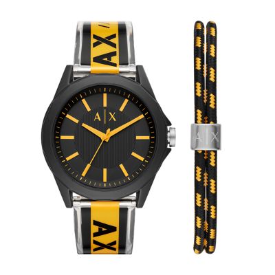 armani exchange matte black watch