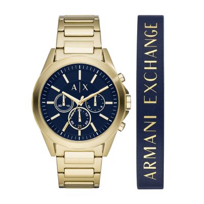 armani exchange watch gold