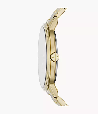 Watch Armani Bracelet AX7119 - Steel Set - Stainless Gift Watch Gold-Tone and Station Three-Hand Exchange