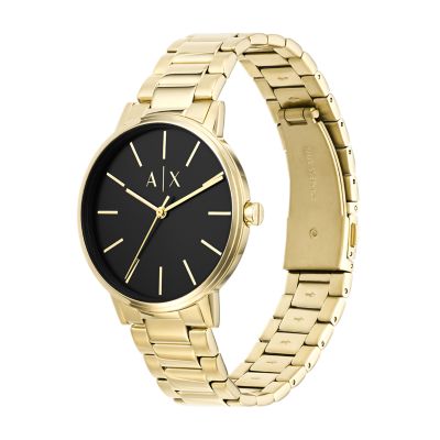 Exchange Steel Watch Three-Hand and Bracelet Armani - Watch - Gold-Tone AX7119 Set Stainless Gift Station