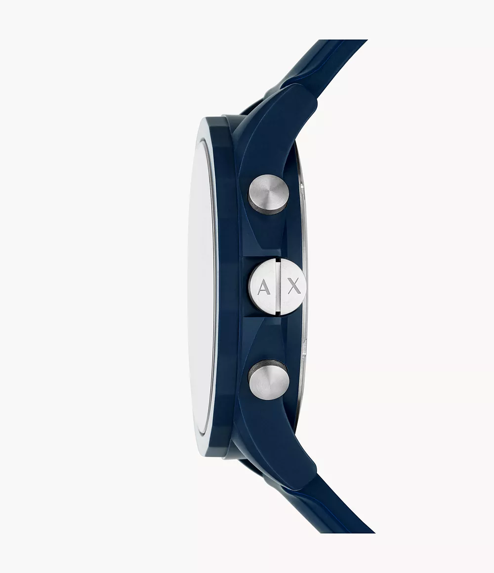 Armani Exchange Geschenkset Armband Uhr Chronograph Silikon blau - AX7128 -  Watch Station