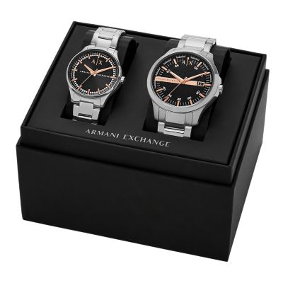 Armani Exchange Three Hand Date and Three Hand Stainless Steel