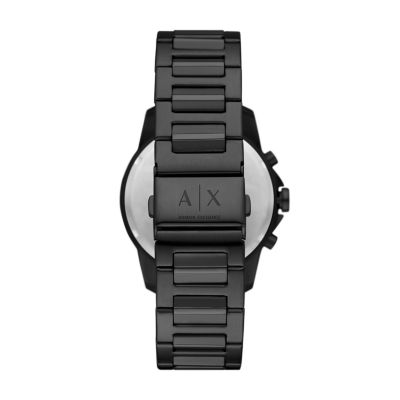 Armani Exchange Geschenkset Uhr Chronograph Edelstahl schwarz