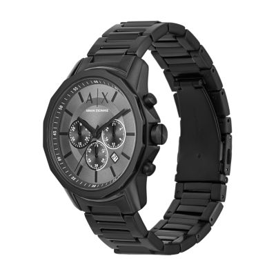 Armani exchange black clearance stainless steel bracelet watch