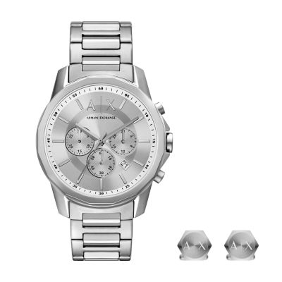 Gunmetal Watch Steel AX1731 Chronograph Armani Exchange Watch - Station - Stainless