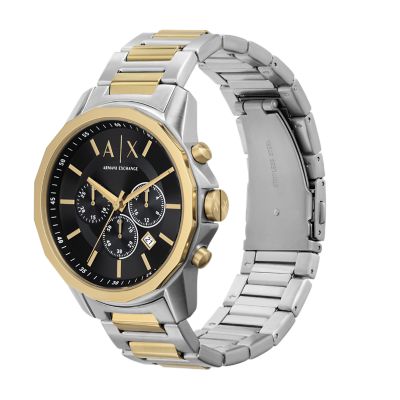 Armani Exchange Chronograph Two Tone Stainless Steel Watch and