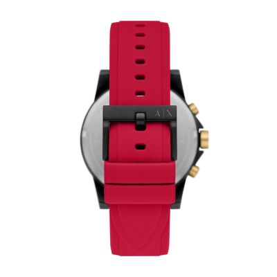 Armani Exchange Chronograph Red Tag Station AX7152SET Watch Luggage Set Silicone - Watch - and