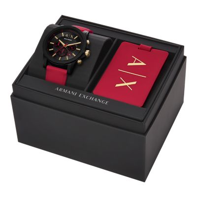 Armani exchange watch red sale