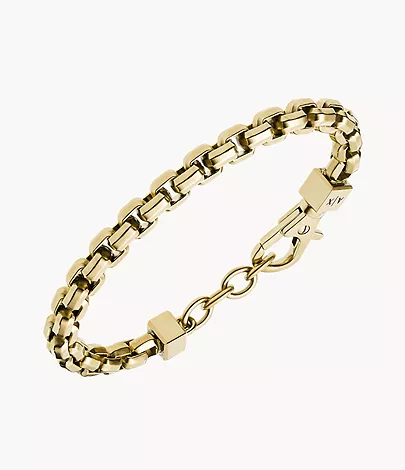 Armani Exchange Gold-Tone Stainless Steel Chain Bracelet