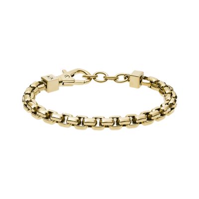 Armani Exchange Gold-Tone Steel Chain Stainless Bracelet