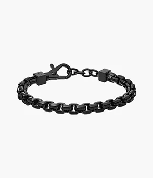 Armani Exchange Black Steel Chain Bracelet