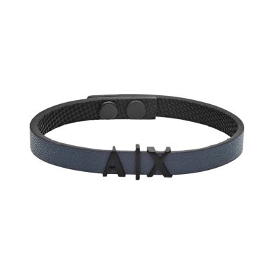 armani exchange leather bracelet